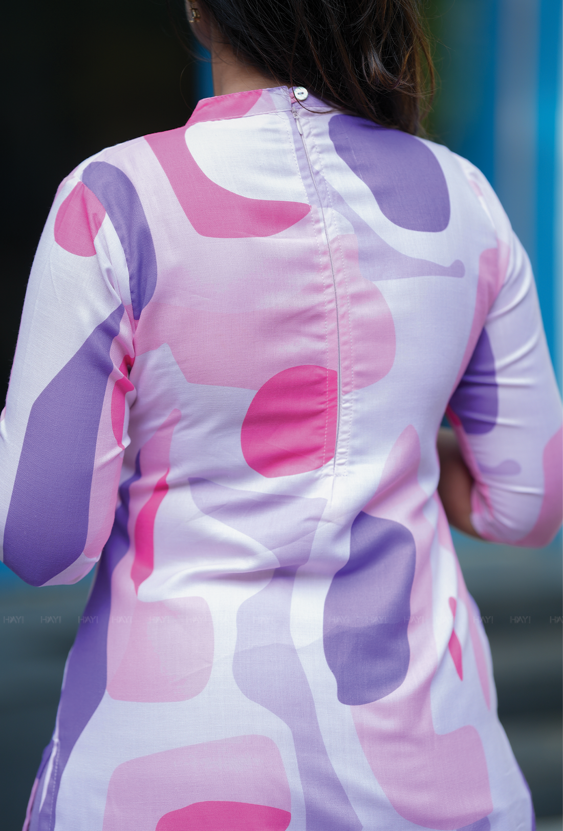 Modern Geometric Print Long Kurti