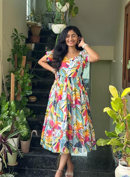 1787 Vibrant Multi Color Beutiful Maxi