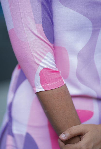 Modern Geometric Print Long Kurti