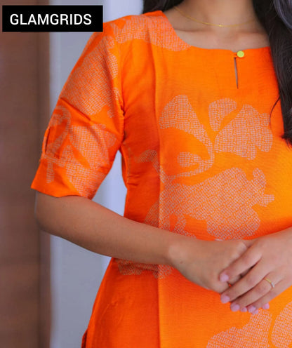 Classic Straight Chanderi Kurti For Womens
