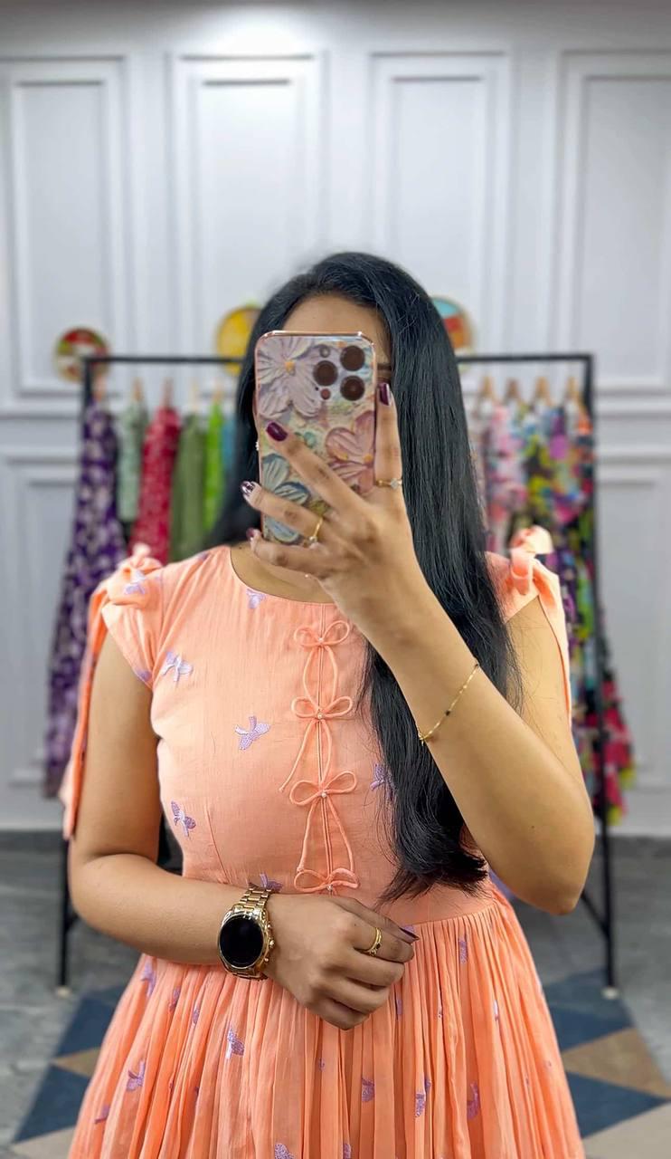 Peach Bow Maxi