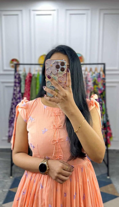 Peach Bow Maxi