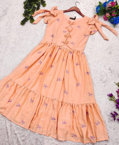 Peach Bow Maxi