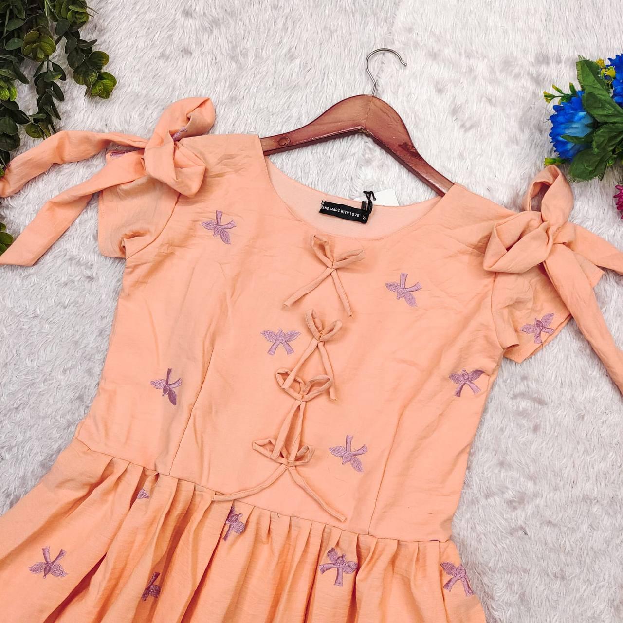 Peach Bow Maxi